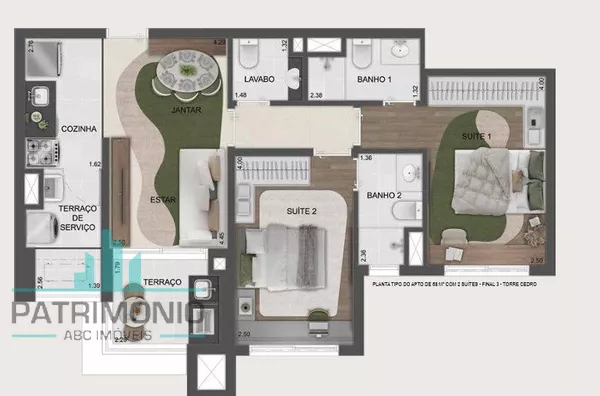 Planta - 68m²