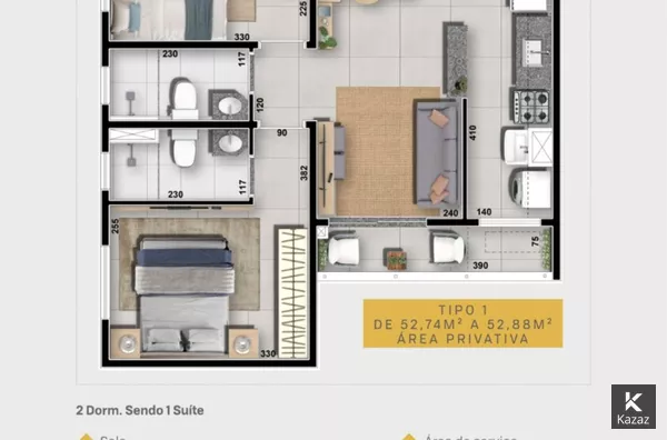 Venda apartamento, cond. Biblos, 02 quartos, Jardim Florianópolis, Cuiabá
