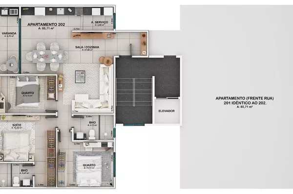 COBERTURA DUPLEX A VENDA COM 3 QUARTOS SENDO 1 SUITE NO MATA ATLÂNTICA - JARDIM BELVEDERE 