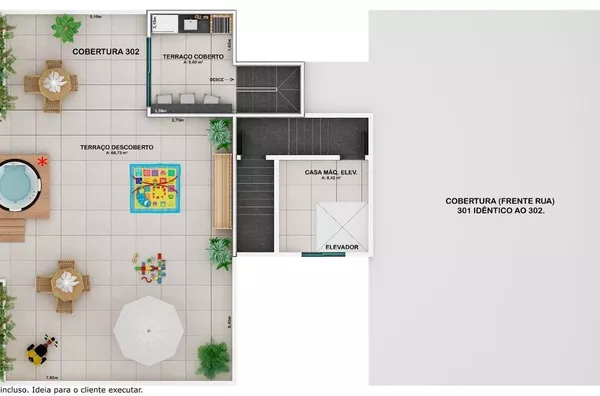 COBERTURA DUPLEX A VENDA COM 3 QUARTOS SENDO 1 SUITE NO MATA ATLÂNTICA - JARDIM BELVEDERE 