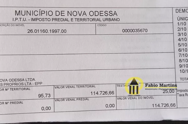 Terreno para venda,  PARQUE INDUSTRIAL EXPERTS, Nova Odessa - Foto 1