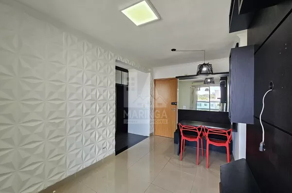 Apartamento venda Maringá, mobiliado, 2 quartos, suíte, sacada com churrasqueira, Vila Bosque, Maringá PR - Spazio Muscat