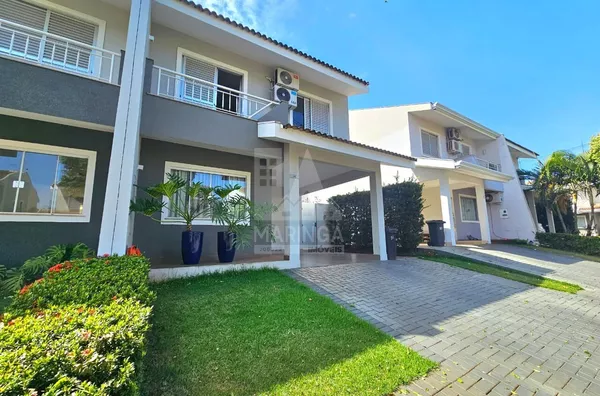 Sobrado MOBILIADO com PISCINA no Condomínio HANNOVER a venda, 3 quartos (1 suíte com closet), Jardim Tropical, Maringá PR