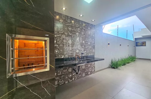 CHURRASQUEIRA  - Casa RECEM FINALIZADA a venda, 3 quartos (1 suíte), Ecovalley Ecologic City, Sarandi PR