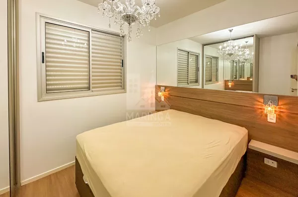 Quarto do apartamento mobiliado a venda no condomínio Brisas Bella Citta na Zona 08