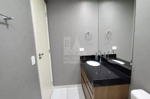Lavabo do apartamento mobiliado a venda no condomínio Brisas Bella Citta na Zona 08