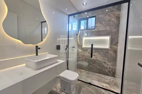 BANHEIRO SOCIAL - Casa RECEM FINALIZADA a venda, 3 quartos (1 suíte), Ecovalley Ecologic City, Sarandi PR