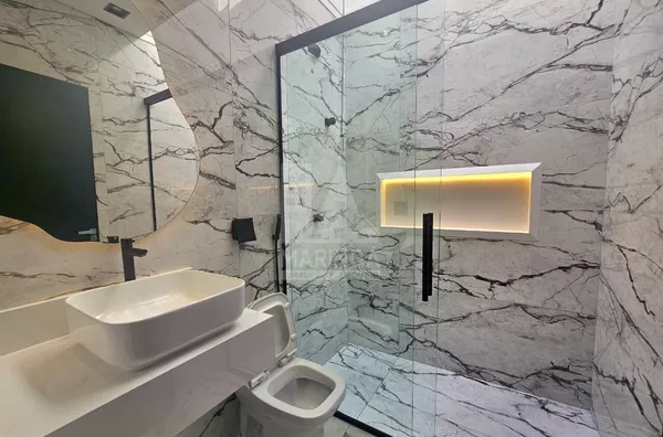 BANHEIRO SOCIAL - Casa NOVA a venda, 3 quartos (1 suíte), Ecovalley Ecologic City, Sarandi PR