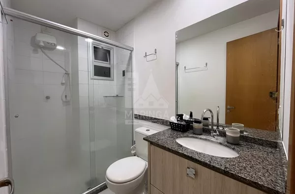 banheiro social Apartamento MOBILIADO a venda, 3 quartos (1 suíte) Vila Cleópatra, Maringá PR - Edifício Solar do Bosque