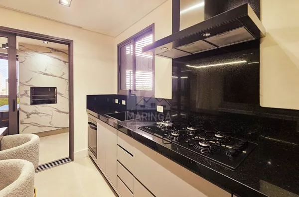 EVIDENCE | PLAENGE - Apartamento MOBILIADO e DECORADO a venda, 3 suítes, Zona 03, Maringá PR - PORTEIRA FEHCADA - Foto 14