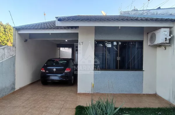 Casa venda Maringá, 3 quartos, suíte, corredor lateral, churrasqueira, cozinha separada, Jardim Real - Foto 1