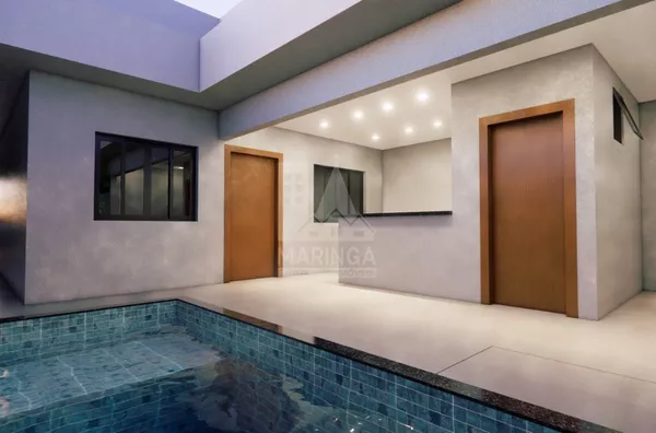 Casa em FASE DE OBRAS para venda com 3 quartos sendo 1 suíte, piscina, Jardim Espanha, Maringá PR