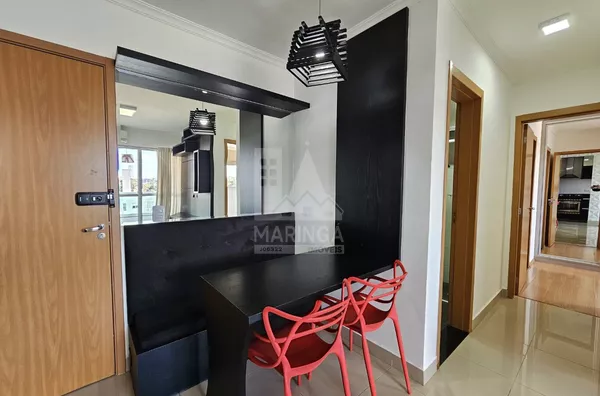 Apartamento venda Maringá, mobiliado, 2 quartos, suíte, sacada com churrasqueira, Vila Bosque, Maringá PR - Spazio Muscat