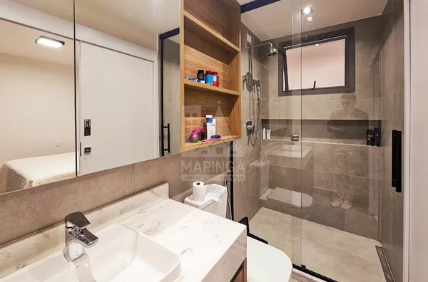 EVIDENCE | PLAENGE - Apartamento MOBILIADO e DECORADO a venda, 3 suítes, Zona 03, Maringá PR - PORTEIRA FEHCADA - Foto 25