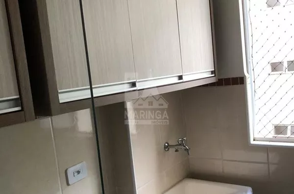 Cozinha planejada do apartamento semi mobiliado de 2 quartos em Mandaguaçu