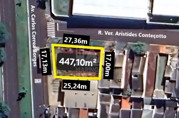 Terreno Comercial venda Maringa, esquina, caído para Rua, na Av. Carlos Borges, Jardim Atami