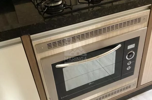 Fogão do apartamento semi mobiliado de 2 quartos em Mandaguaçu