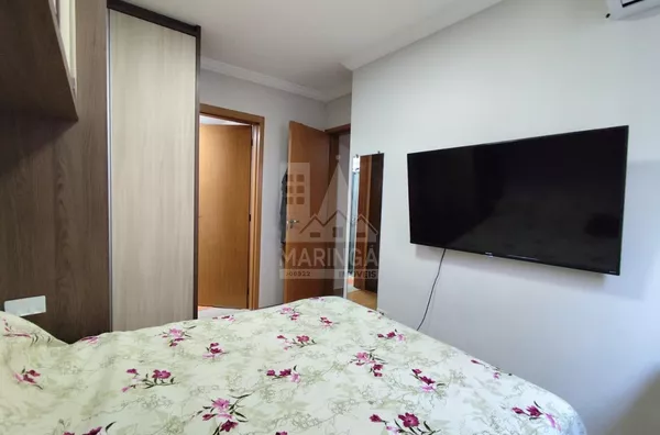 quarto suíte  do apartamento mobiliado com suite e sacada vila bosque 