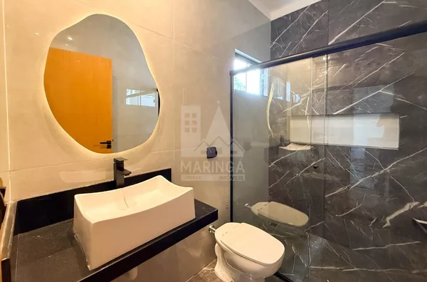 Banheiro suíte da casa à venda no Jardim Alvorada com 3 quartos (1 suíte) - Maringá Imóveis