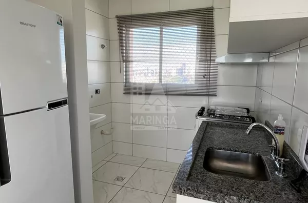 Apartamento venda Maringa mobiliado, 2 quartos, suíte, sacada, churrasqueira, Premiatto, Zona 05, Maringá
