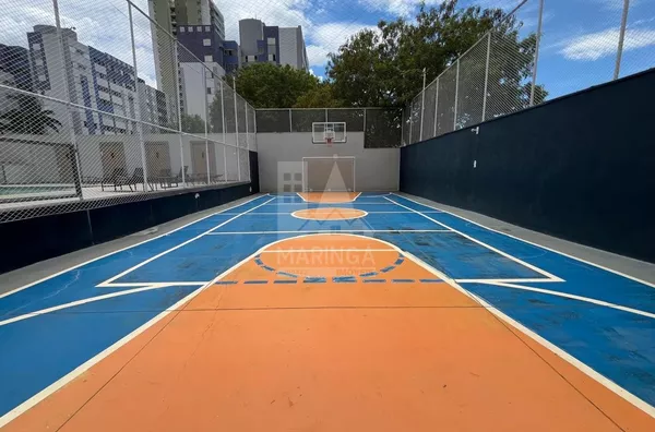 quadra poliesportiva Apartamento MOBILIADO a venda, 3 quartos (1 suíte) Vila Cleópatra, Maringá PR - Edifício Solar do Bosque