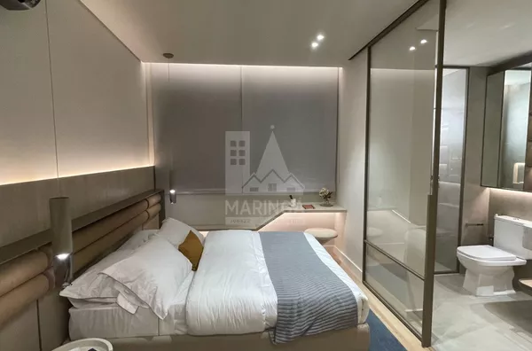 suíte do apartamento decorado