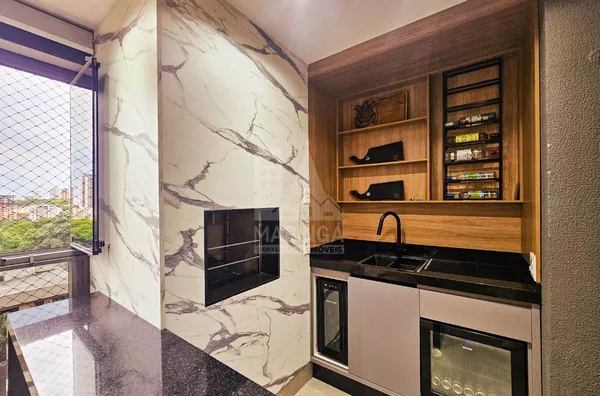 EVIDENCE | PLAENGE - Apartamento MOBILIADO e DECORADO a venda, 3 suítes, Zona 03, Maringá PR - PORTEIRA FEHCADA - Foto 17