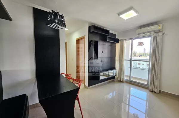 Apartamento venda Maringá, mobiliado, 2 quartos, suíte, sacada com churrasqueira, Vila Bosque, Maringá PR - Spazio Muscat