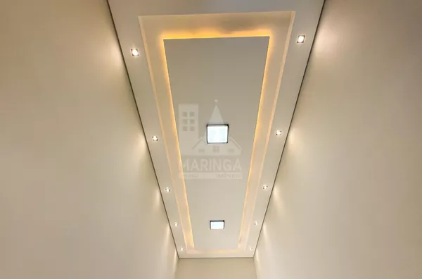 Rebaixamento em gesso da casa com 3 quartos (1 suíte) no Jardim Alvorada em Maringá