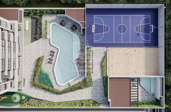 Decorado Prédio do empreendimento Vision 