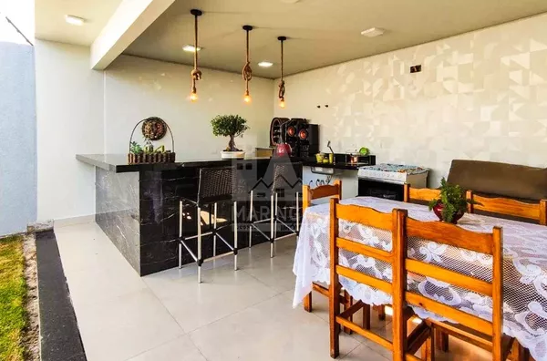 área gourmet da casa moderna em Maringá com 3 quartos (1 suíte), terreno inteiro no Jardim Munique