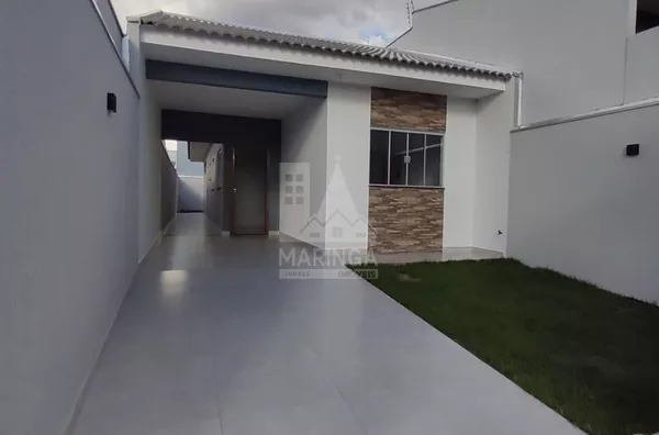 MINHA CASA MINHA VIDA - Faixa 3! Casa NOVA a venda, 3 quartos, corredor lateral, Jardim Três Lagoas, Maringá PR 