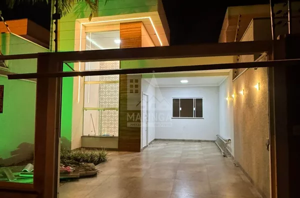 Frente noite da casa à venda com 3 quartos (1 suíte) no Ecovalley