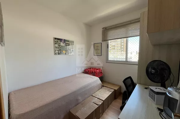 quarto 1 Apartamento MOBILIADO a venda, 3 quartos (1 suíte) Vila Cleópatra, Maringá PR - Edifício Solar do Bosque