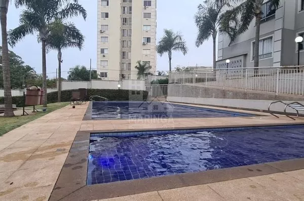 piscina  do apartamento mobiliado com suite e sacada vila bosque 