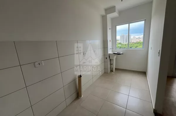 Cozinha real do apartamento no residencial Bellus em Maringá