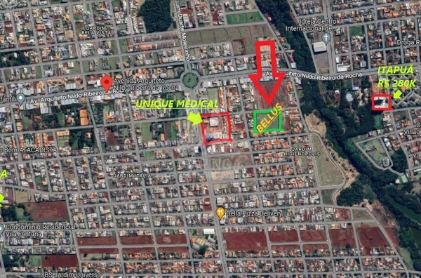 Localização do residencial Bellus em Maringá