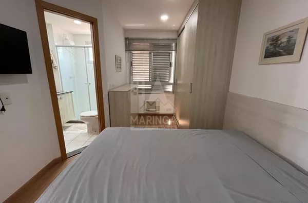 suite 2 Apartamento MOBILIADO a venda, 3 quartos (1 suíte) Vila Cleópatra, Maringá PR - Edifício Solar do Bosque