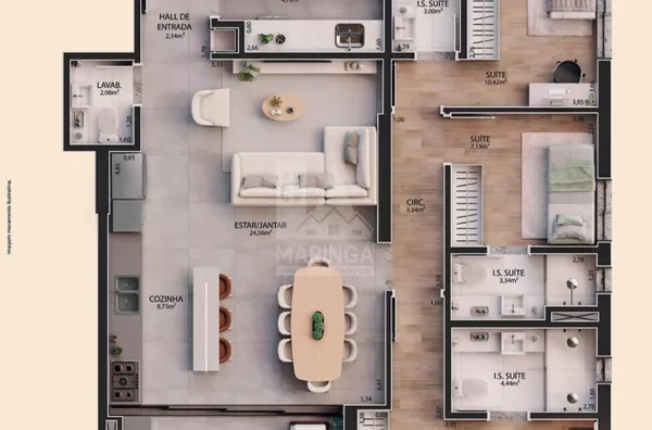 APARTAMENTO A VENDA 03 SUÍTES ZONA 01 MARINGÁ