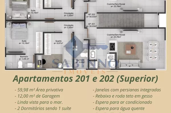 Apartamento com 02(dois) quartos frente Mar na Praia do Sonho - Foto 13