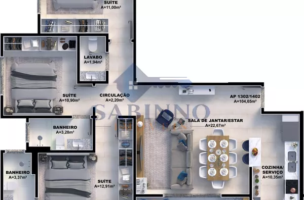 Apartamento para venda 2 quarto(s) pedra branca palhoça - Foto 7