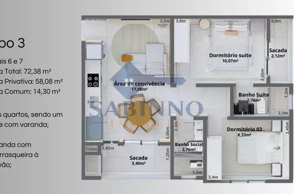 Apartamento para venda, 2 quarto(s),  Ana Maria, Criciuma - Foto 16