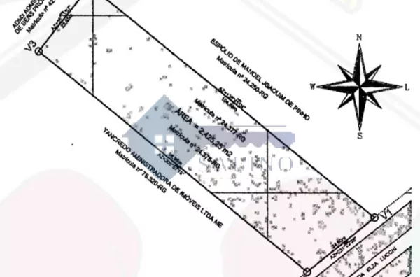 Terreno para venda com 2.425,25 m2,  Ponte Do Imaruim, Palhoça - Foto 1