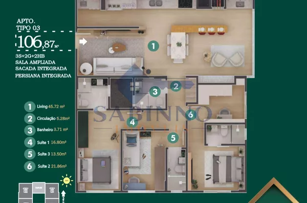 Apartamento para venda, 2 quarto(s),  Mar Grosso, Laguna - Foto 8