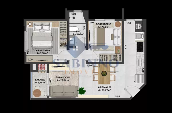 Apartamento para venda 2 Quartos, São Ludgero - Foto 10