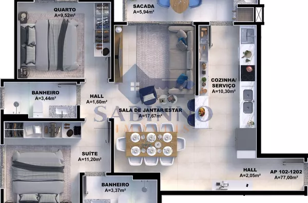 Apartamento para venda 2 quarto(s) pedra branca palhoça - Foto 11