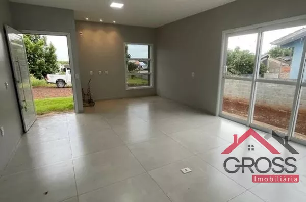 Imóvel a venda medindo 70m², contendo 2 quartos, sala, cozinha, banheiro, toda em laje, aberturas em alumínio, terreno de 369,38m² (17,27x27,96), localizado no Loteamento Atlântico I, em Capanema Paraná. 