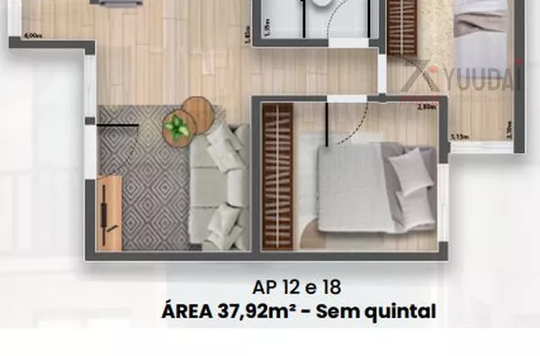 Apartamento para venda, 2 quarto(s),  Jardim Coimbra, São Paulo