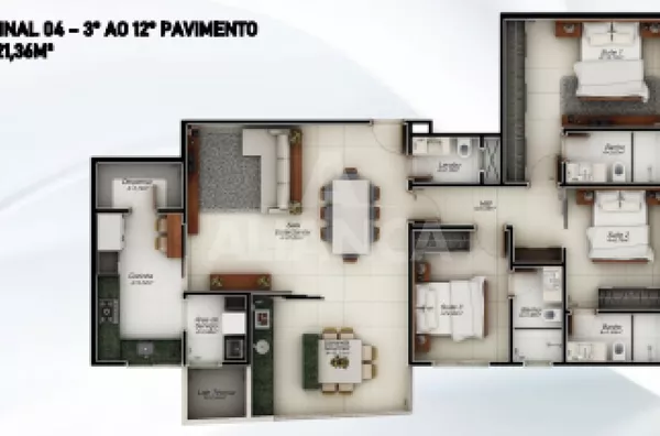 Apartamento para venda 3 quartos martins uberlândia