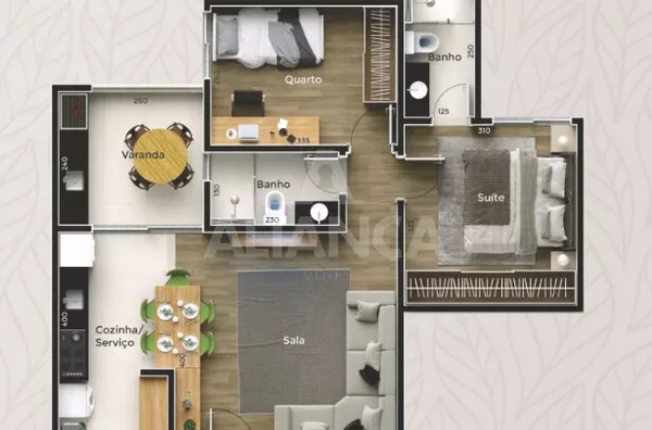 Apartamento para venda, 2 quarto(s),  Presidente Roosevelt, Uberlândia